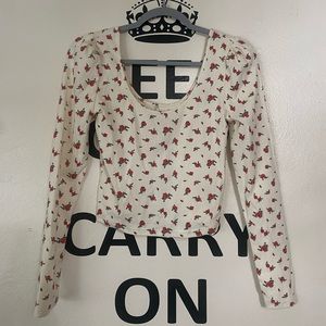 Wild Fable | NWT Floral Puff Long Sleeve Blouse Size M